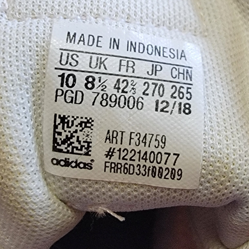 Adidas Light Pink and White Athletic Shoes with Breathable Mesh Size 10 - Picture 7 of 7